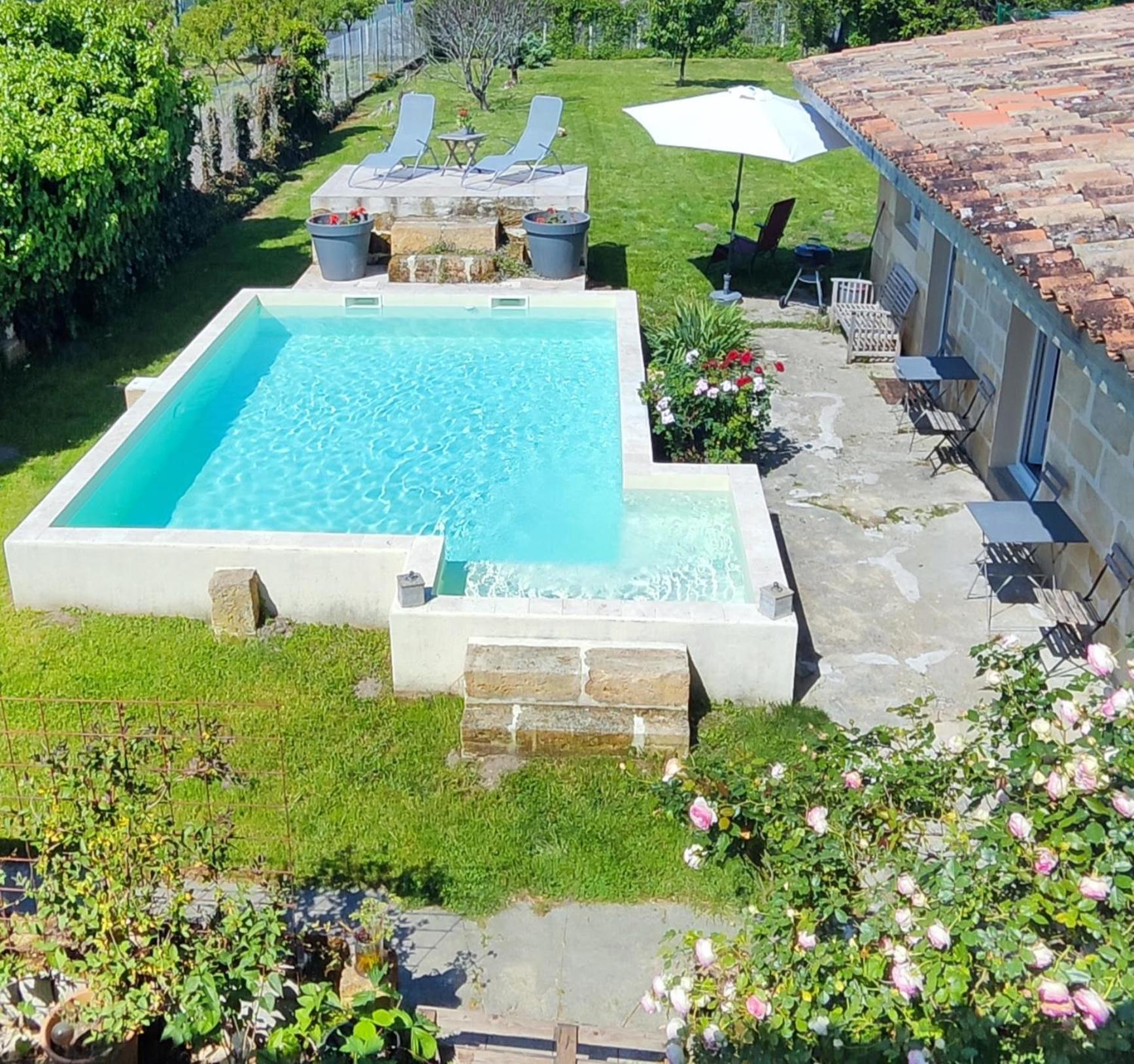 Jolie Villa Avec Piscine Dans Le St Emilionnais Sainte-Terre Екстериор снимка
